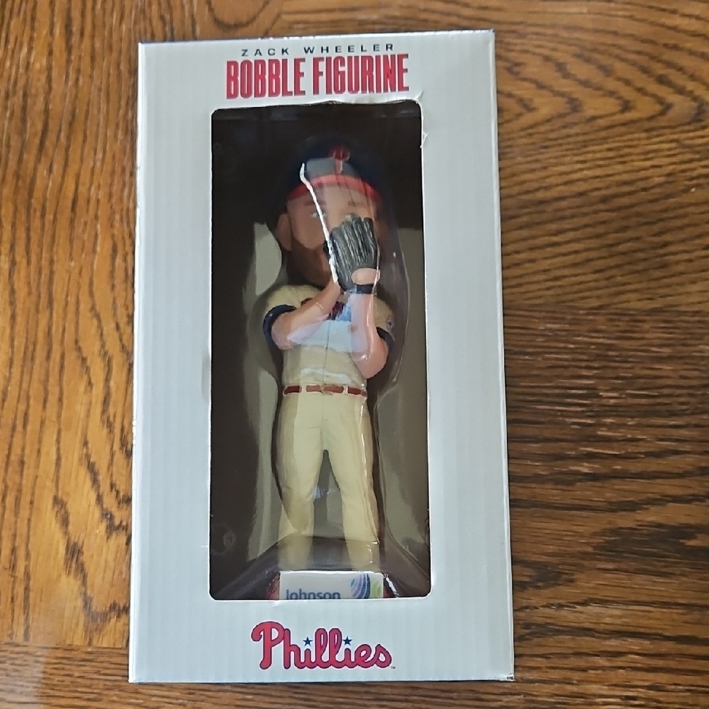 Phillies Zack Wheeler Bobble Figurine - Red and Blue